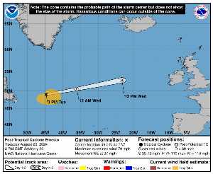 Cyclone post-tropical Ernesto : prévision du NHC sur Meteo Tropicale - Meteo des cyclones