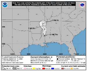 Cyclone post-tropical Francine : prévision du NHC sur Meteo Tropicale - Meteo des cyclones