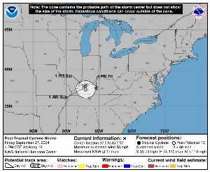 Cyclone post-tropical Helene : prévision du NHC sur Meteo Tropicale - Meteo des cyclones