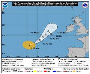 Cyclone post-tropical Isaac : prévision du NHC sur Meteo Tropicale - Meteo des cyclones