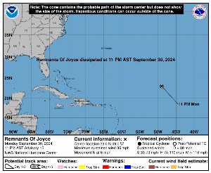 Rémanence Joyce : prévision du NHC sur Meteo Tropicale - Meteo des cyclones