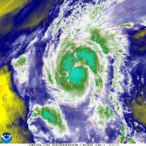 Tempête Nadine : image satellite vapeur d