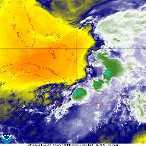 Tempête Oscar : image satellite vapeur d