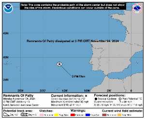 Rémanence Patty : prévision du NHC sur Meteo Tropicale - Meteo des cyclones