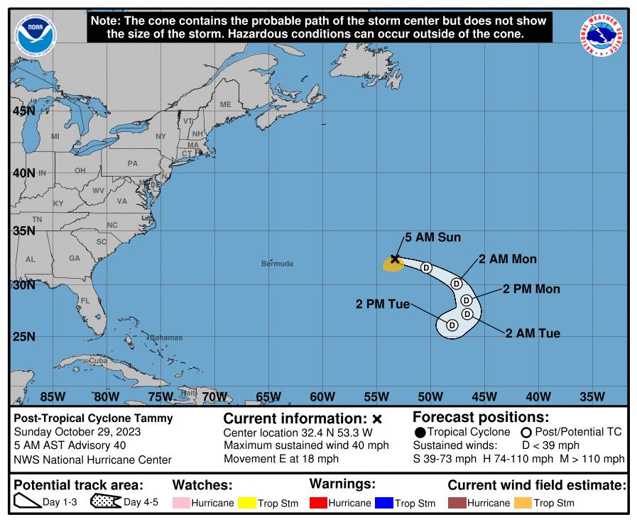 TAMMY en 2024 (Dissipé(e)) Météo des cyclones et des ouragans