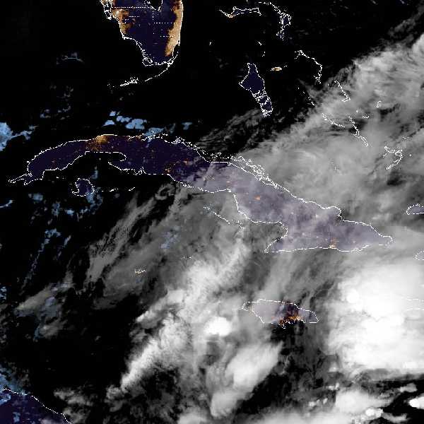 météo tropicale : Image satellite .