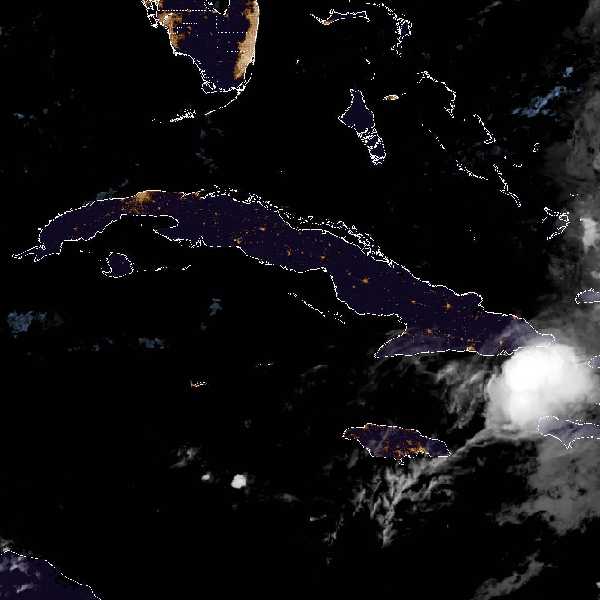 météo tropicale : Image satellite .