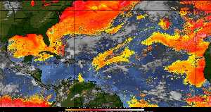 Météo tropicale : Air sec et densité de poussière dans l'air.