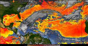 Météo tropicale : Air sec et densité de poussière dans l'air.