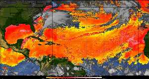 Météo tropicale : Air sec et densité de poussière dans l'air.