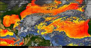 Météo tropicale : Air sec et densité de poussière dans l'air.