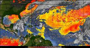 Météo tropicale : Air sec et densité de poussière dans l'air.