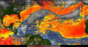 Météo tropicale : Air sec et densité de poussière dans l'air.