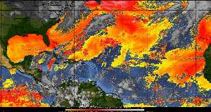 Météo tropicale : Air sec et densité de poussière dans l'air.