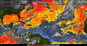 Météo tropicale : Air sec et densité de poussière dans l'air.