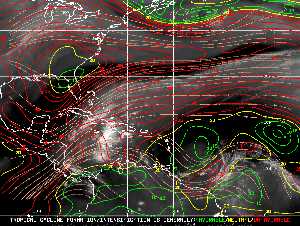 Météo tropicale : Carte des vents de cisaillement.