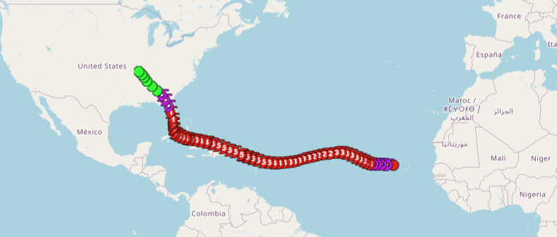 Historique Des Cyclones En Atlantique Depuis 1950 Météo Tropicale