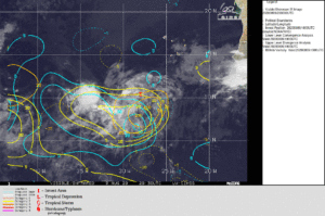 Invest 95L - 9 aout 2020 - vorticité, divergence et convergence